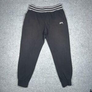 Vintage Stussy Sweatpants Men's Size XL Black Loungewear‎ Cuffed USA Made